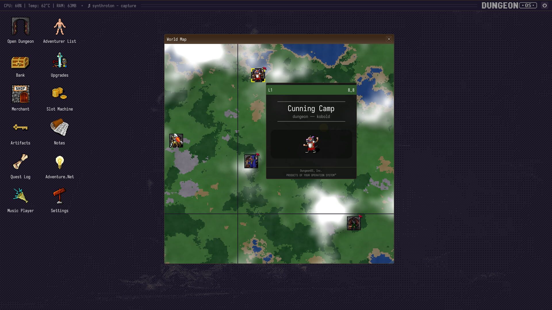 DungeonOS screenshot 2