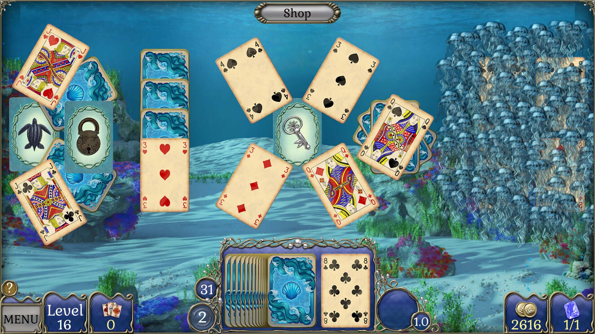 Jewel Match Atlantis Solitaire 5: Collector's Edition screenshot 3