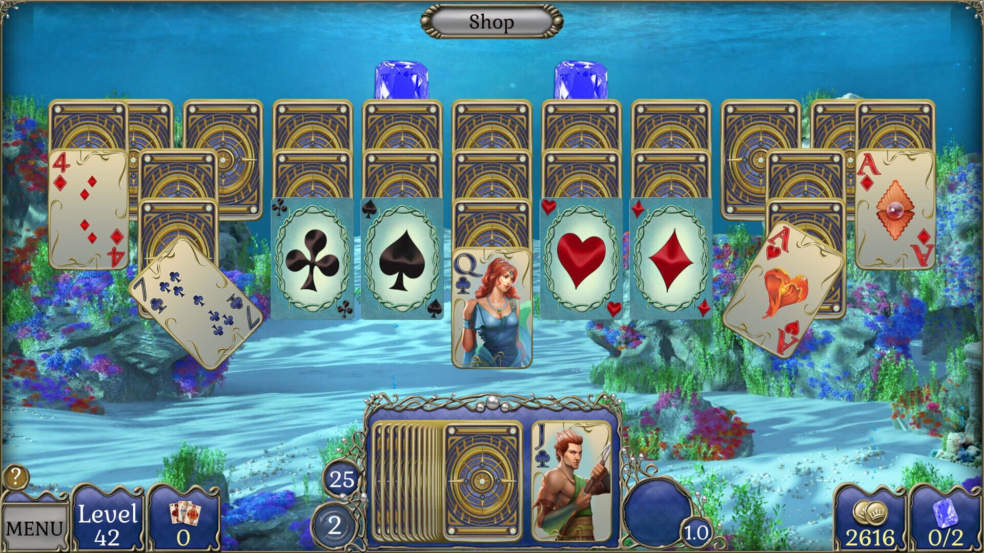 Jewel Match Atlantis Solitaire 5: Collector's Edition screenshot 7