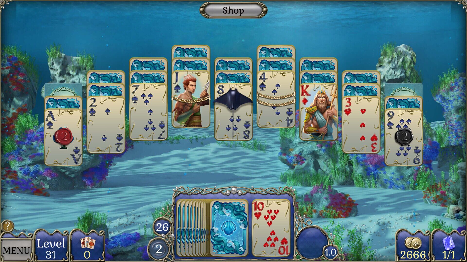 Jewel Match Atlantis Solitaire 5: Collector's Edition screenshot 12