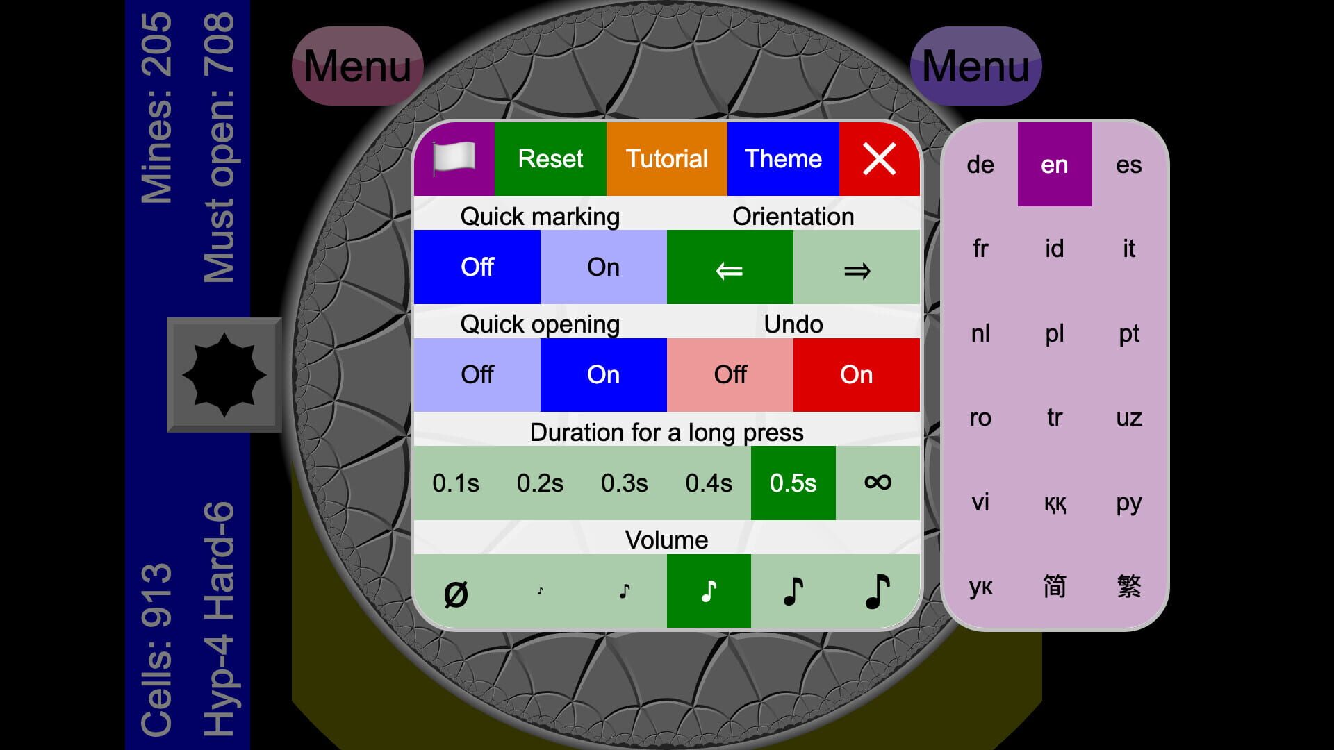 Non-Euclidean Minesweeper screenshot 3