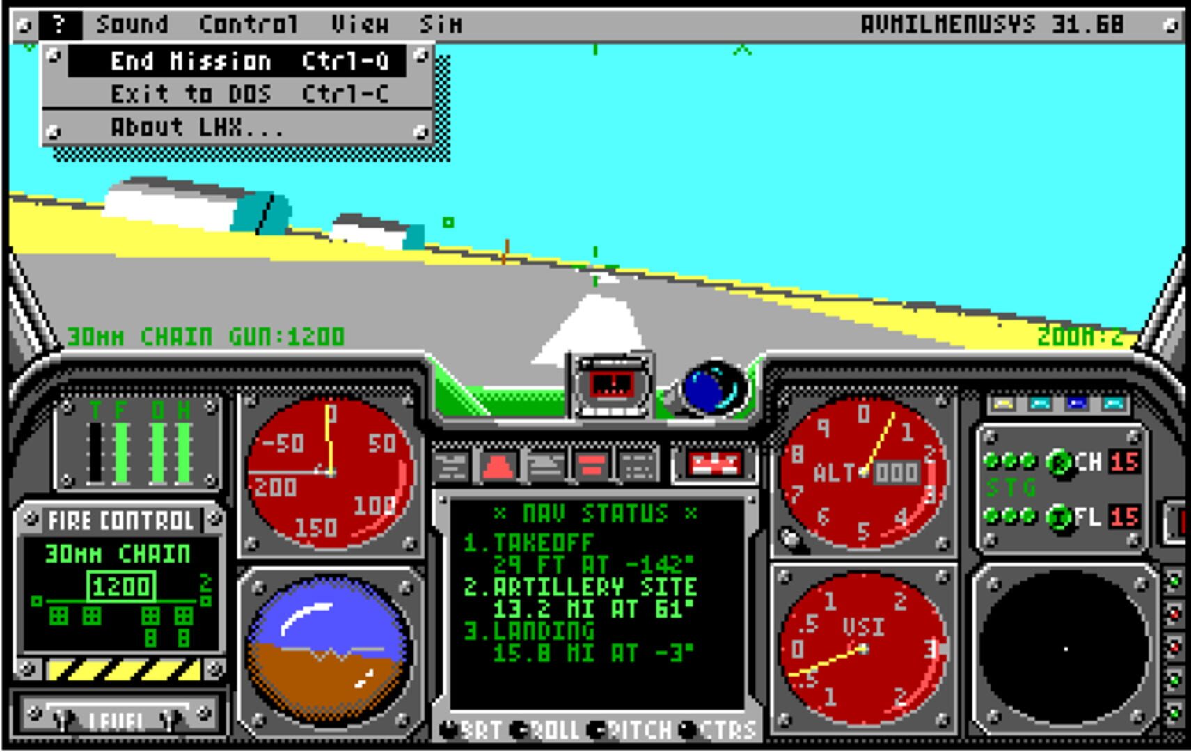 LHX: Attack Chopper screenshot 1