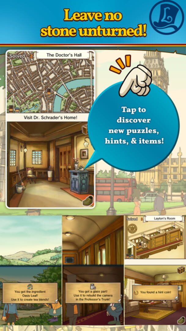 Professor Layton and the Diabolical Box HD for Mobile screenshot 1