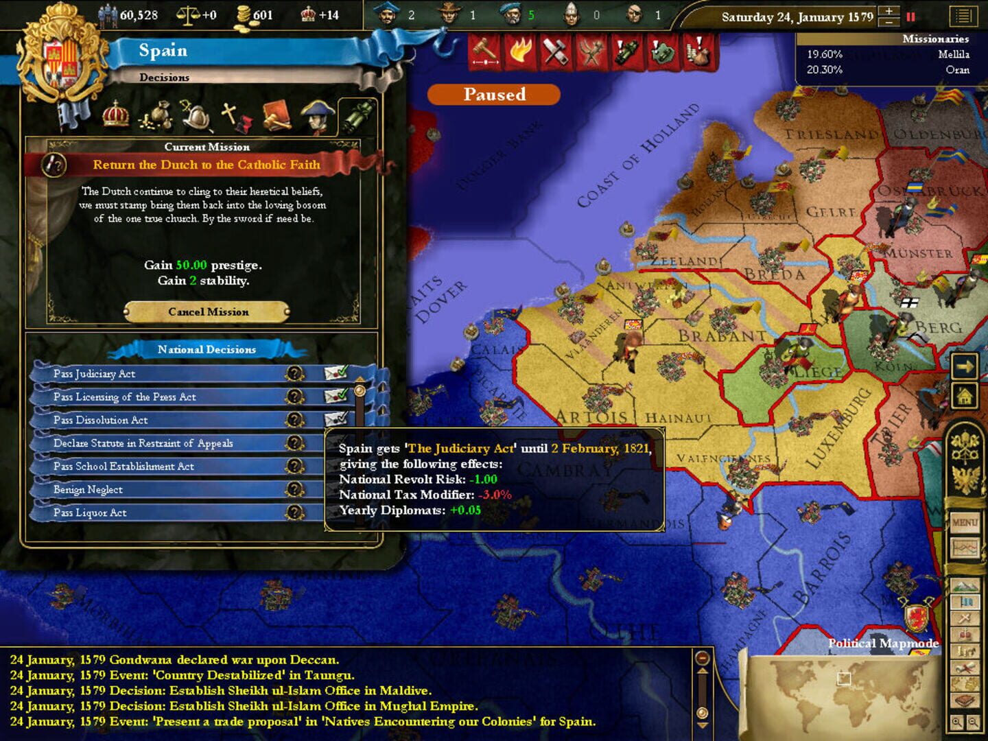 Europa Universalis III: In Nomine screenshot 2
