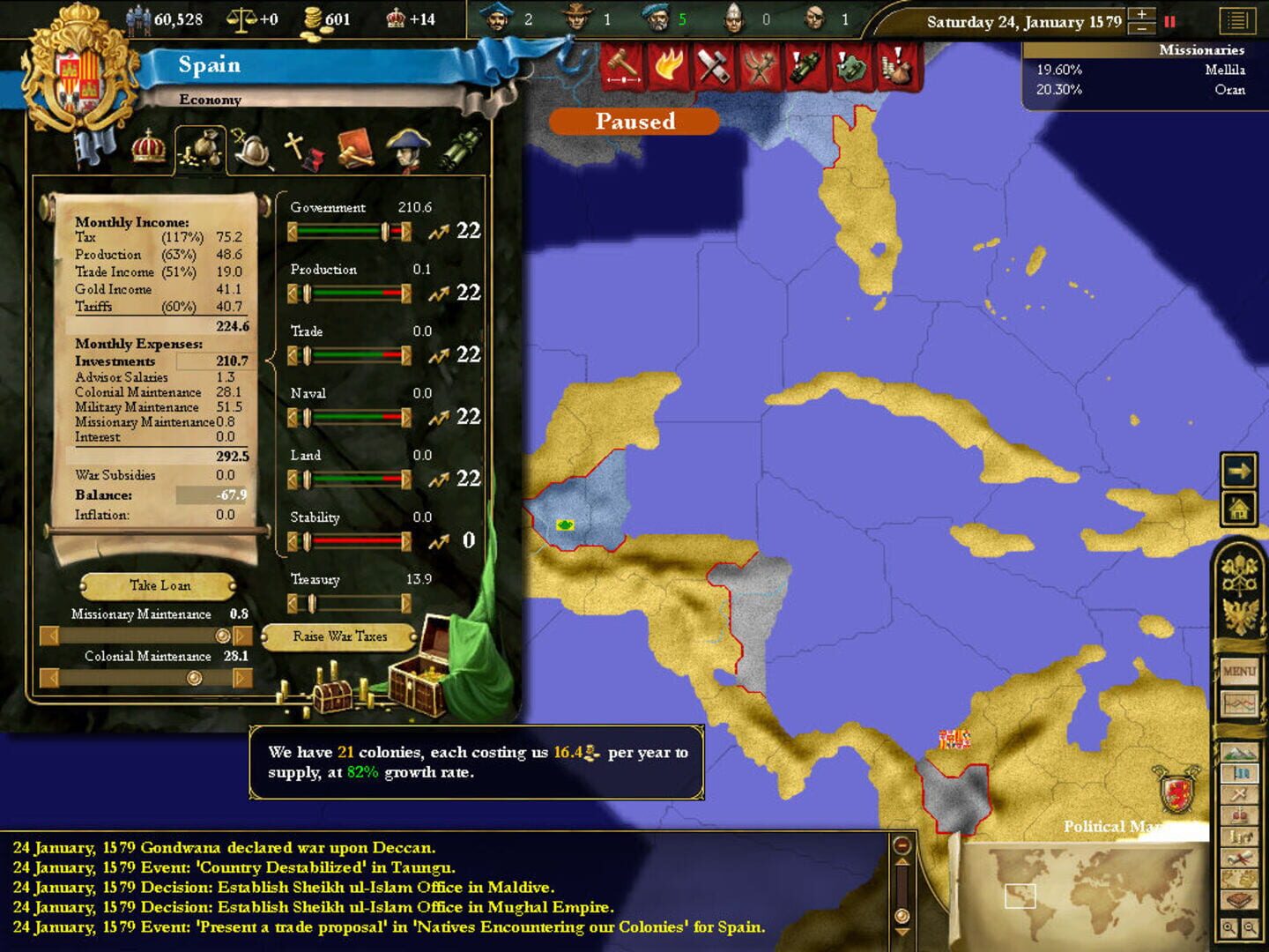 Europa Universalis III: In Nomine screenshot 3