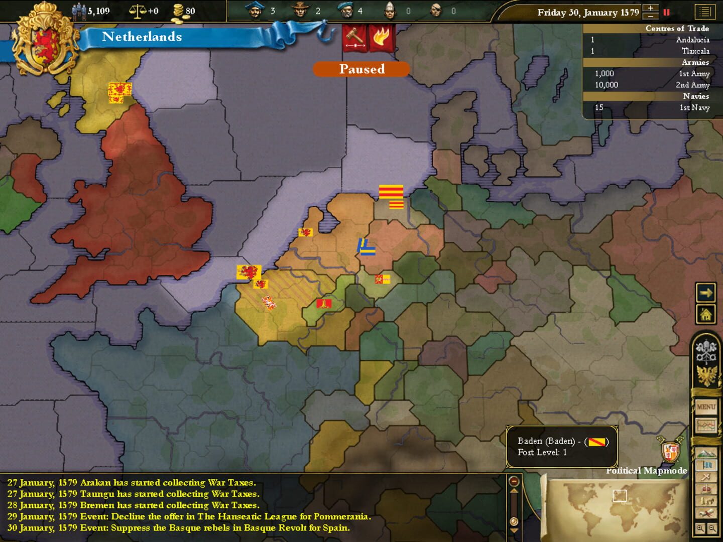 Europa Universalis III: Napoleon's Ambition screenshot 4