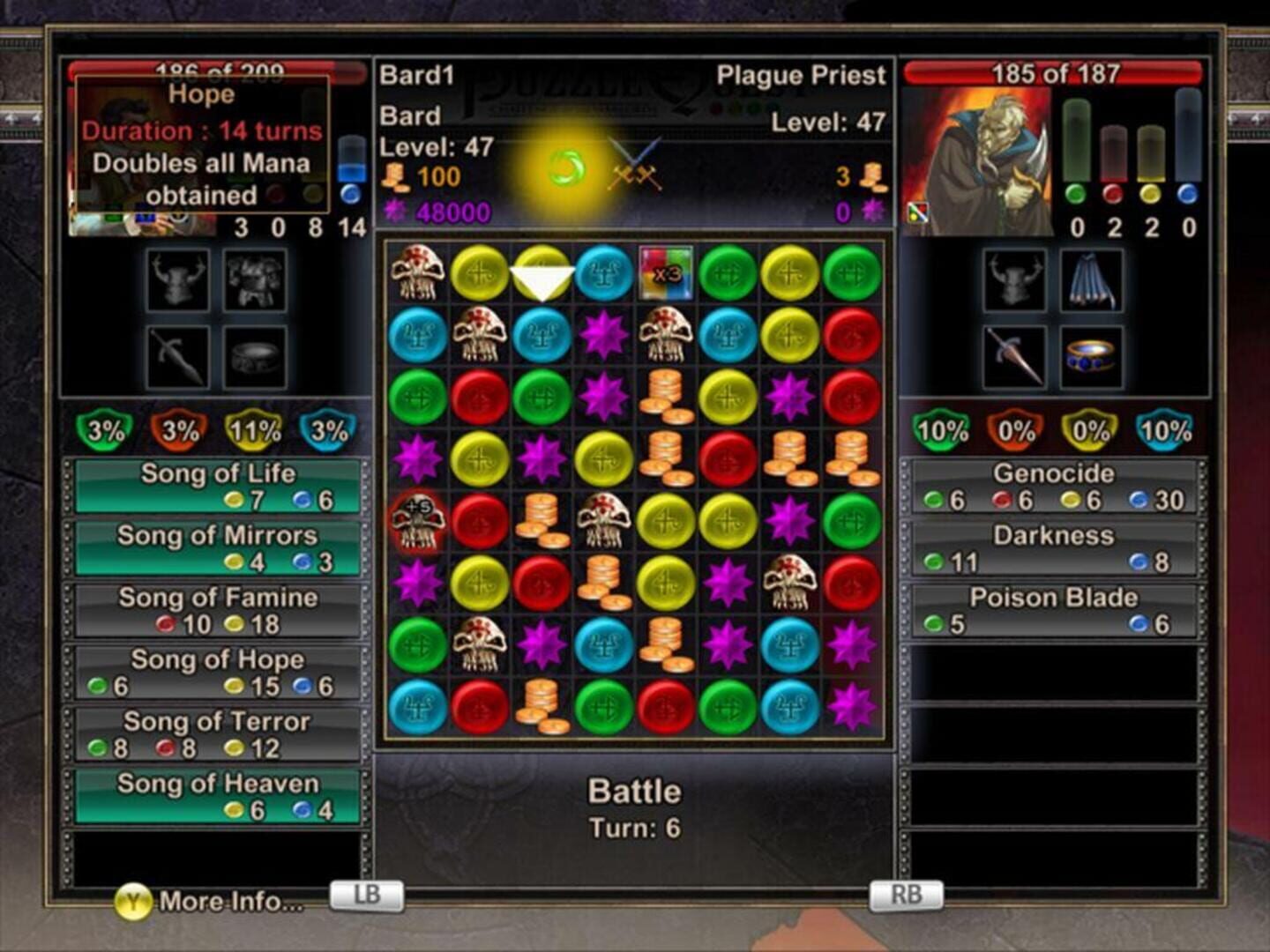 Puzzle Quest: Challenge of the Warlords - Revenge of the Plague Lord screenshot 1