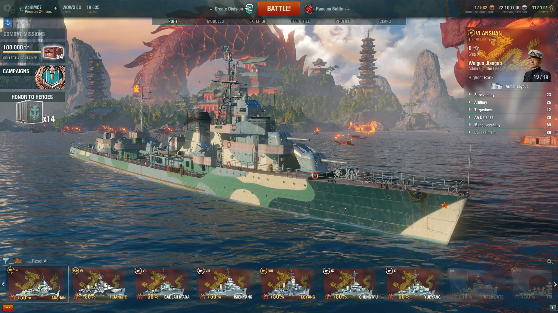 World of Warships: Anshan Pack screenshot 1