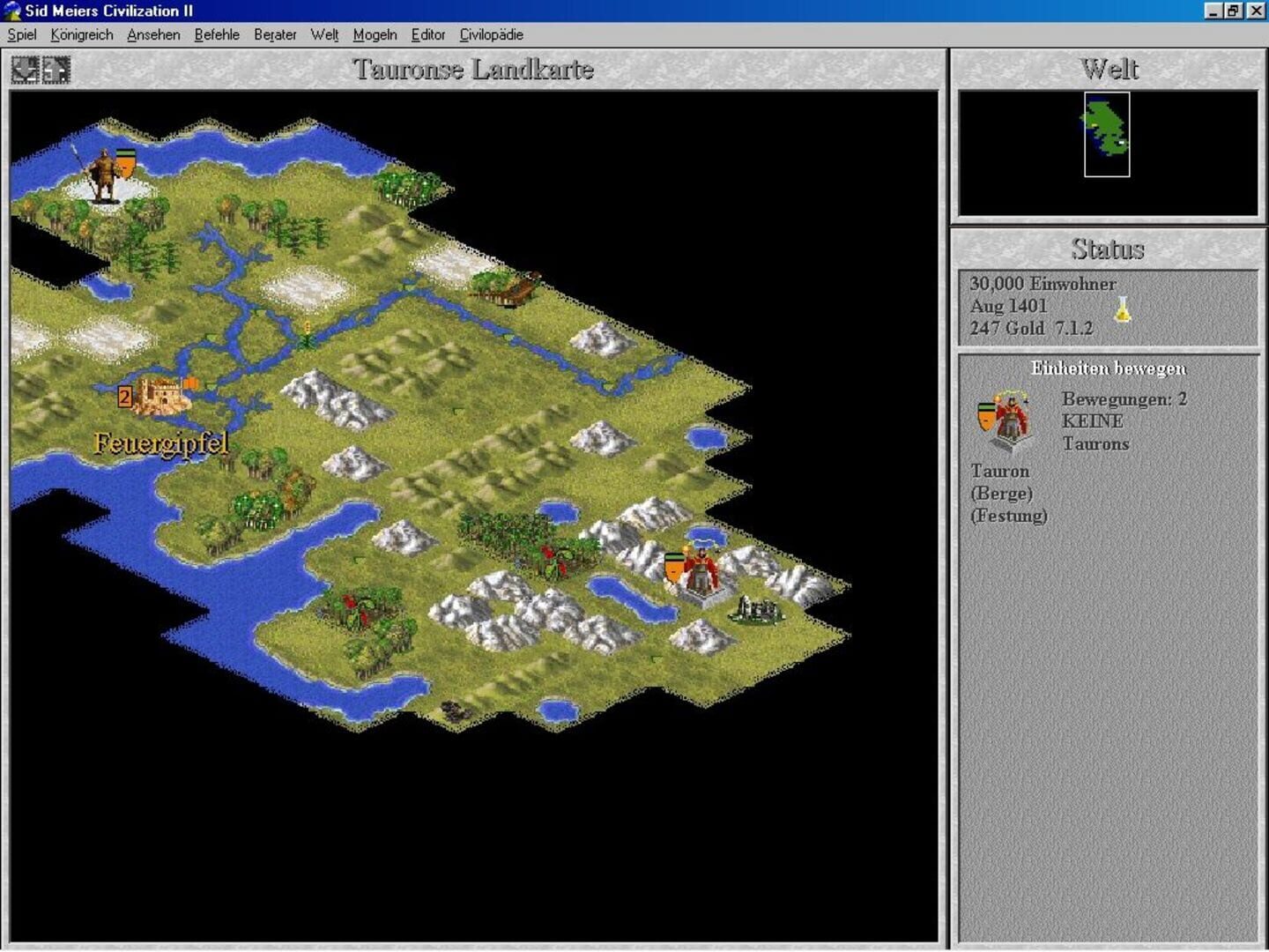 Sid Meier's Civilization II: Fantastic Worlds screenshot 1