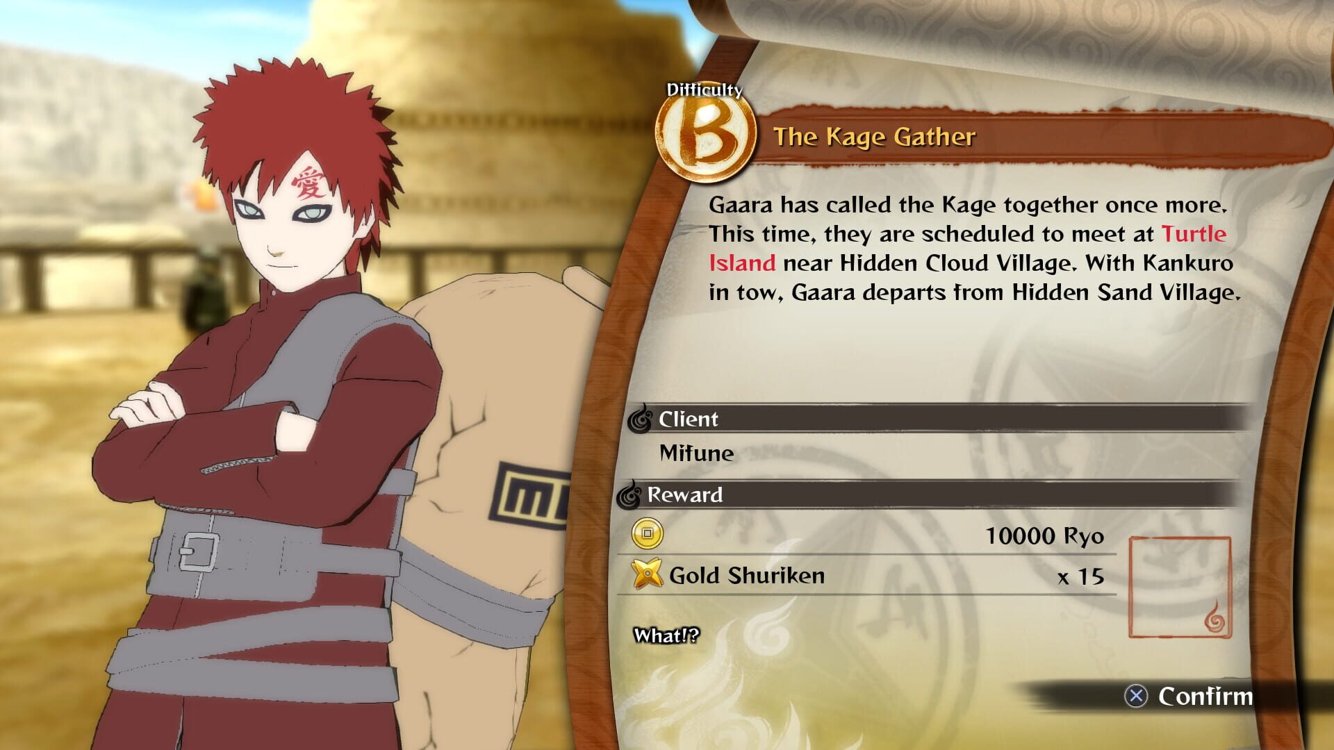 Naruto Shippuden: Ultimate Ninja Storm 4 - Gaara's Tale Extra Scenario screenshot 1