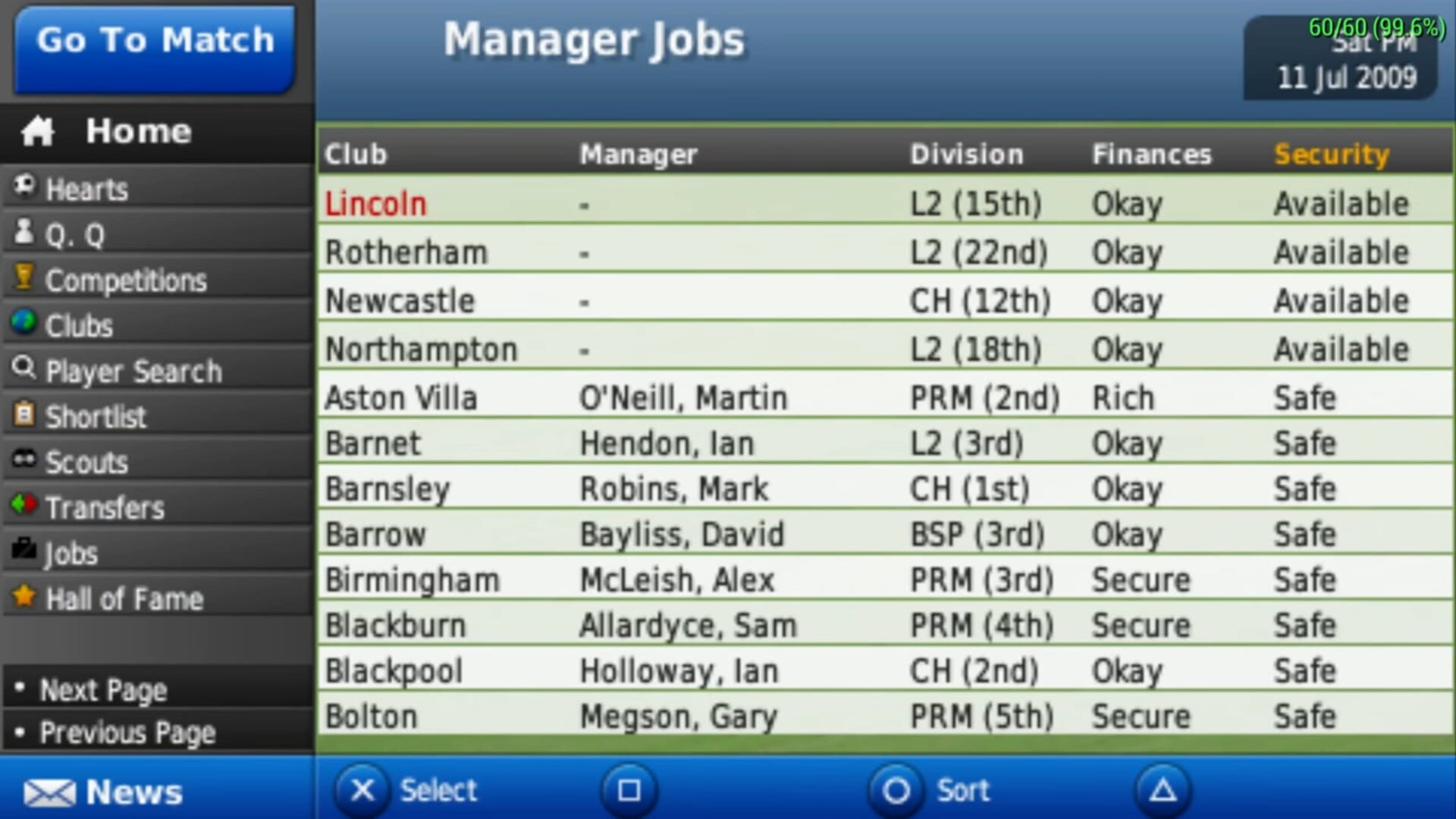 Football Manager Handheld 2010 screenshot 2