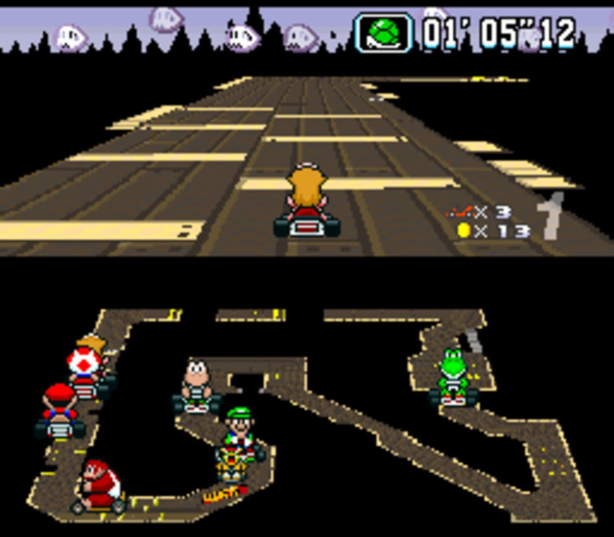 Super Mario Kart: Super Circuit Demake screenshot 3