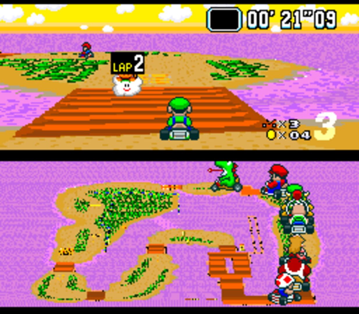 Super Mario Kart: Super Circuit Demake screenshot 4
