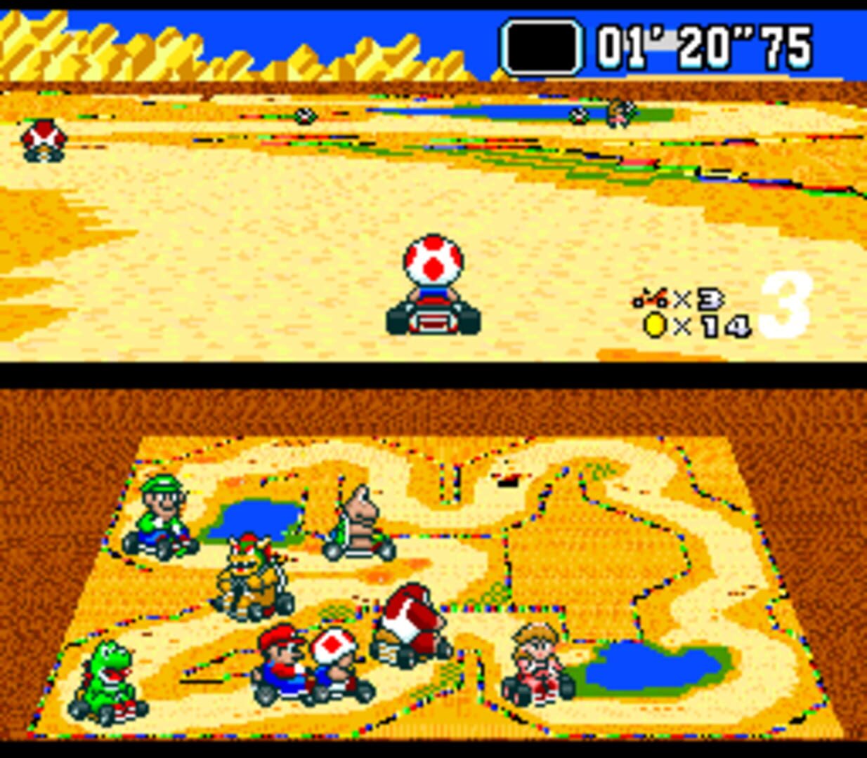 Super Mario Kart: Super Circuit Demake screenshot 5