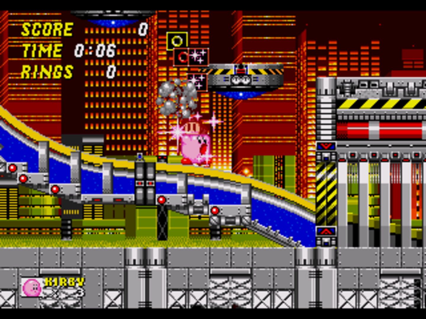 Kirby in Sonic the Hedgehog 2 screenshot 2