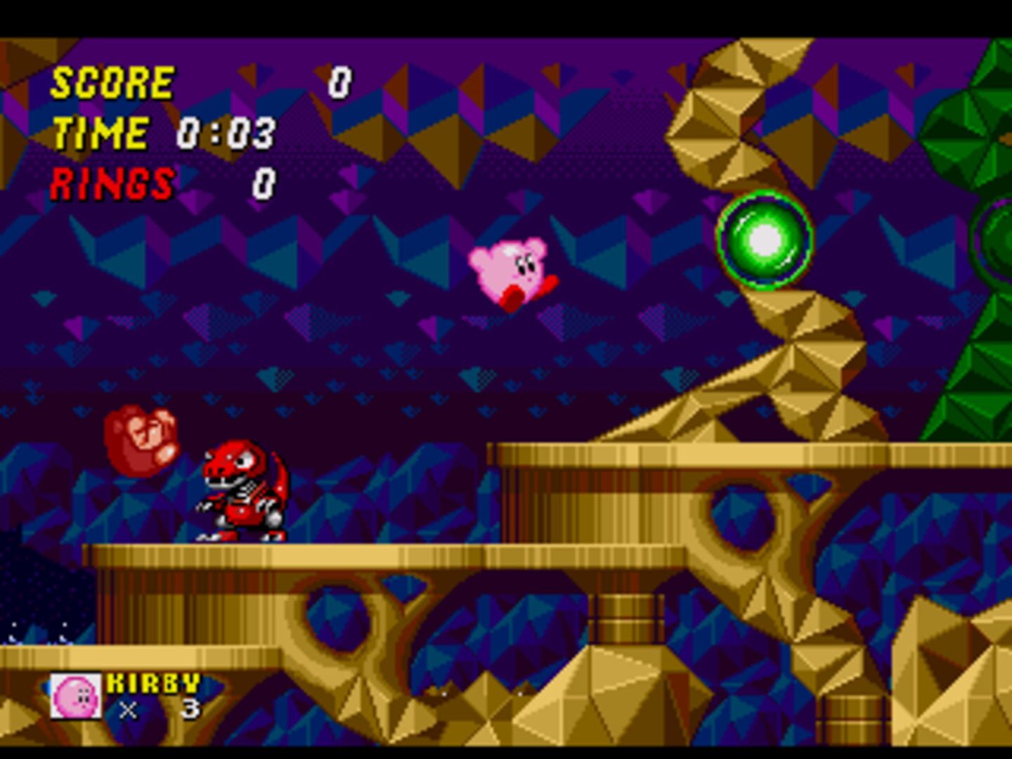 Kirby in Sonic the Hedgehog 2 screenshot 3