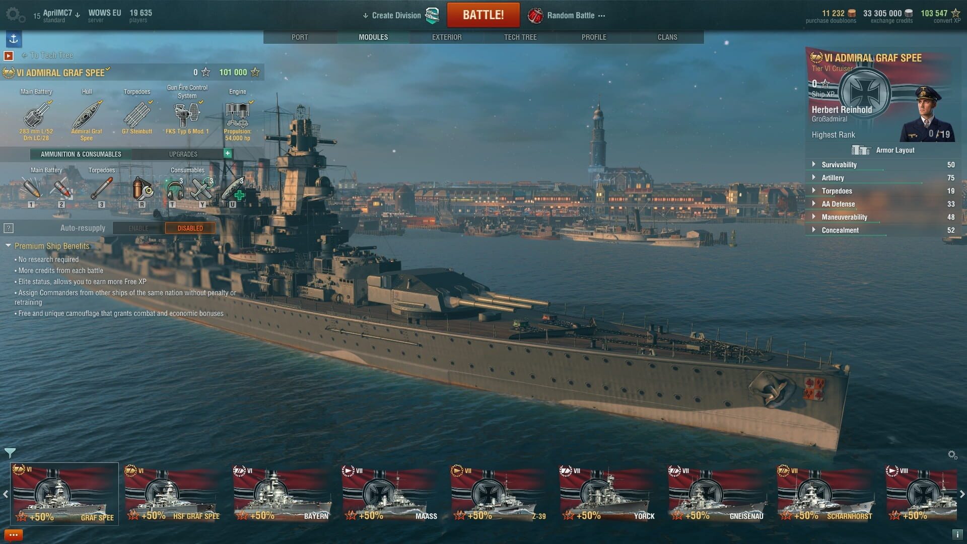 World of Warships: Admiral Graf Spee Pack screenshot 1