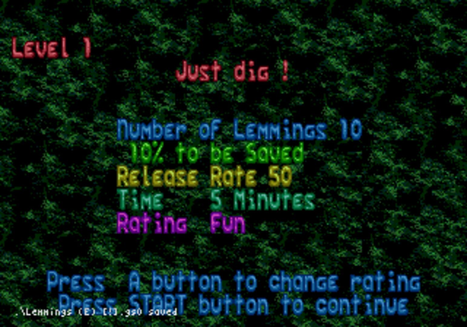 Lemmings screenshot 2