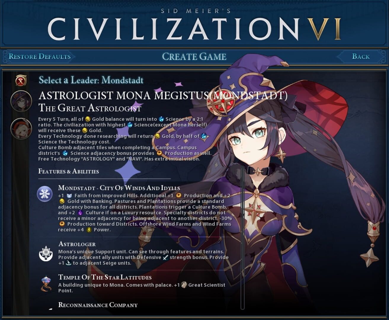 Sid Meier's Civilization VI: Mona Megistus Pack screenshot 2