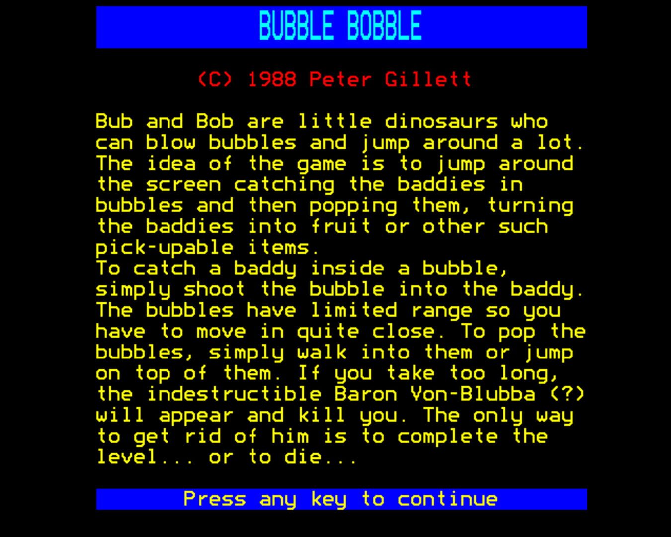 Bubble Bobble screenshot 2