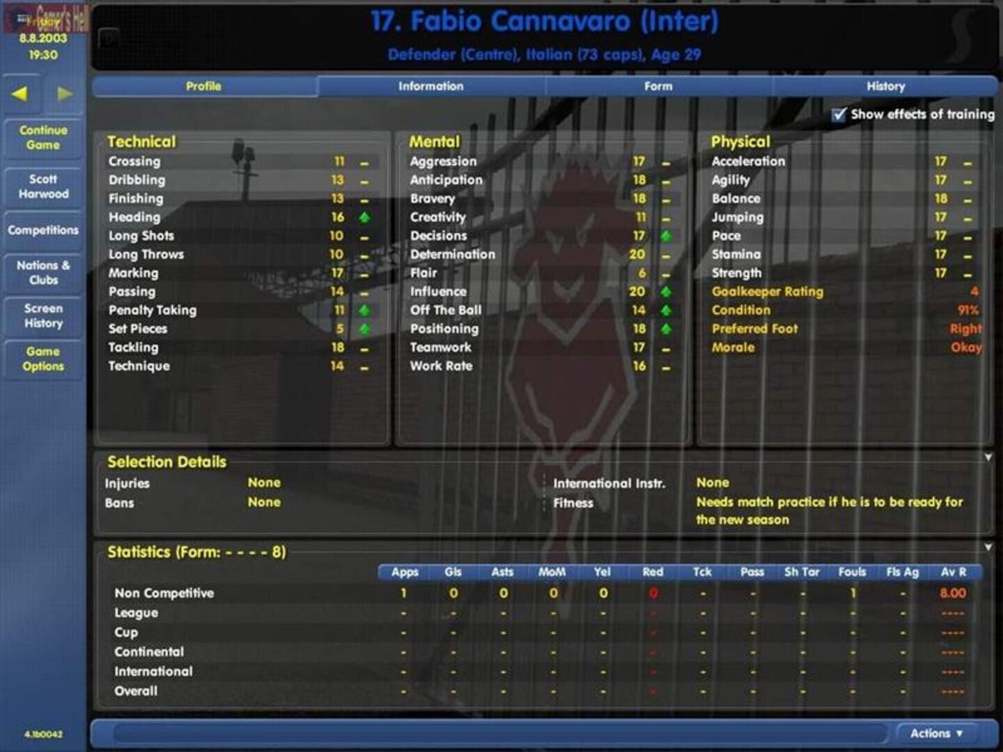 Championship Manager: Season 03/04 screenshot 1