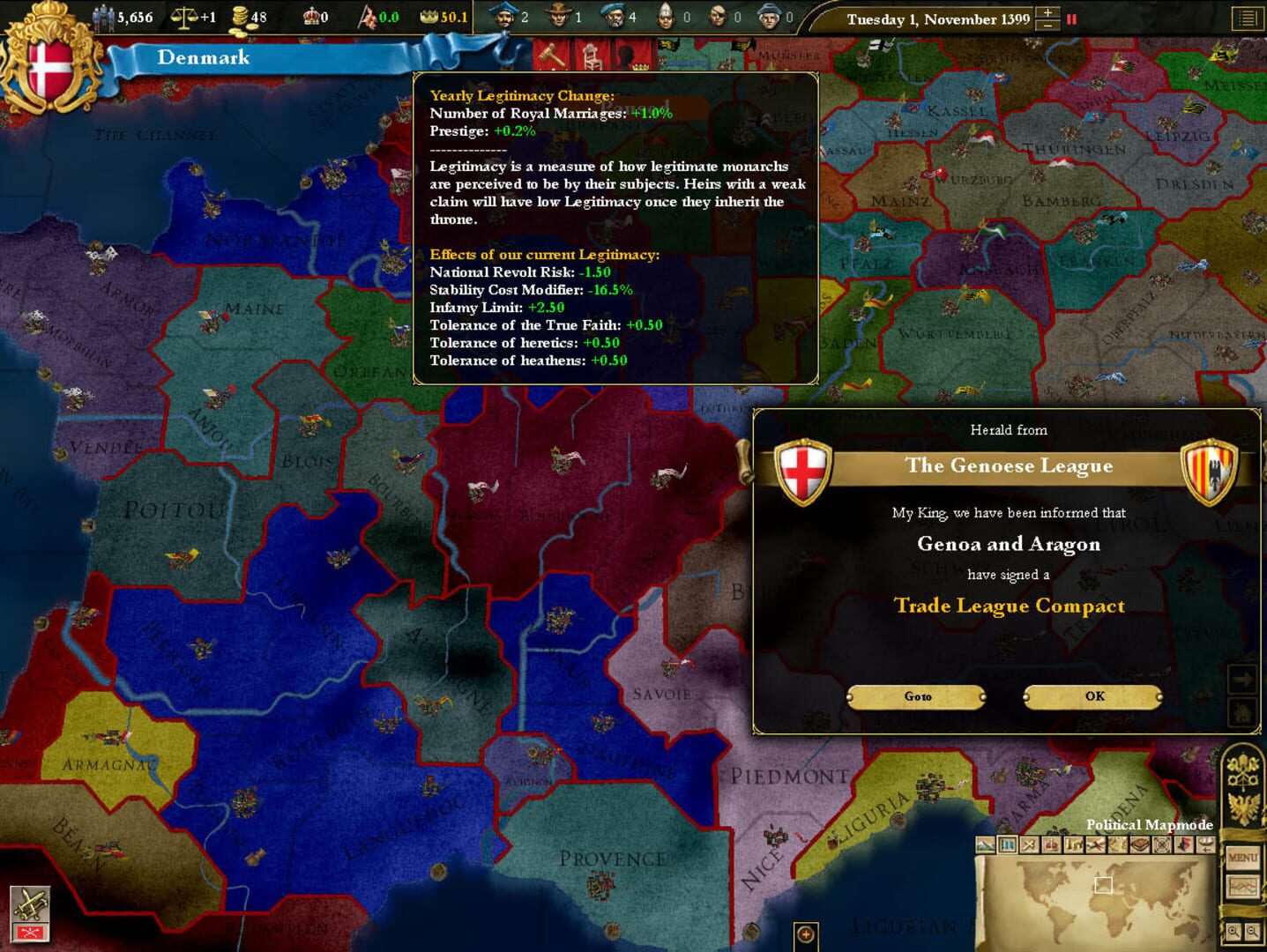 Europa Universalis III: Heir to the Throne screenshot 3