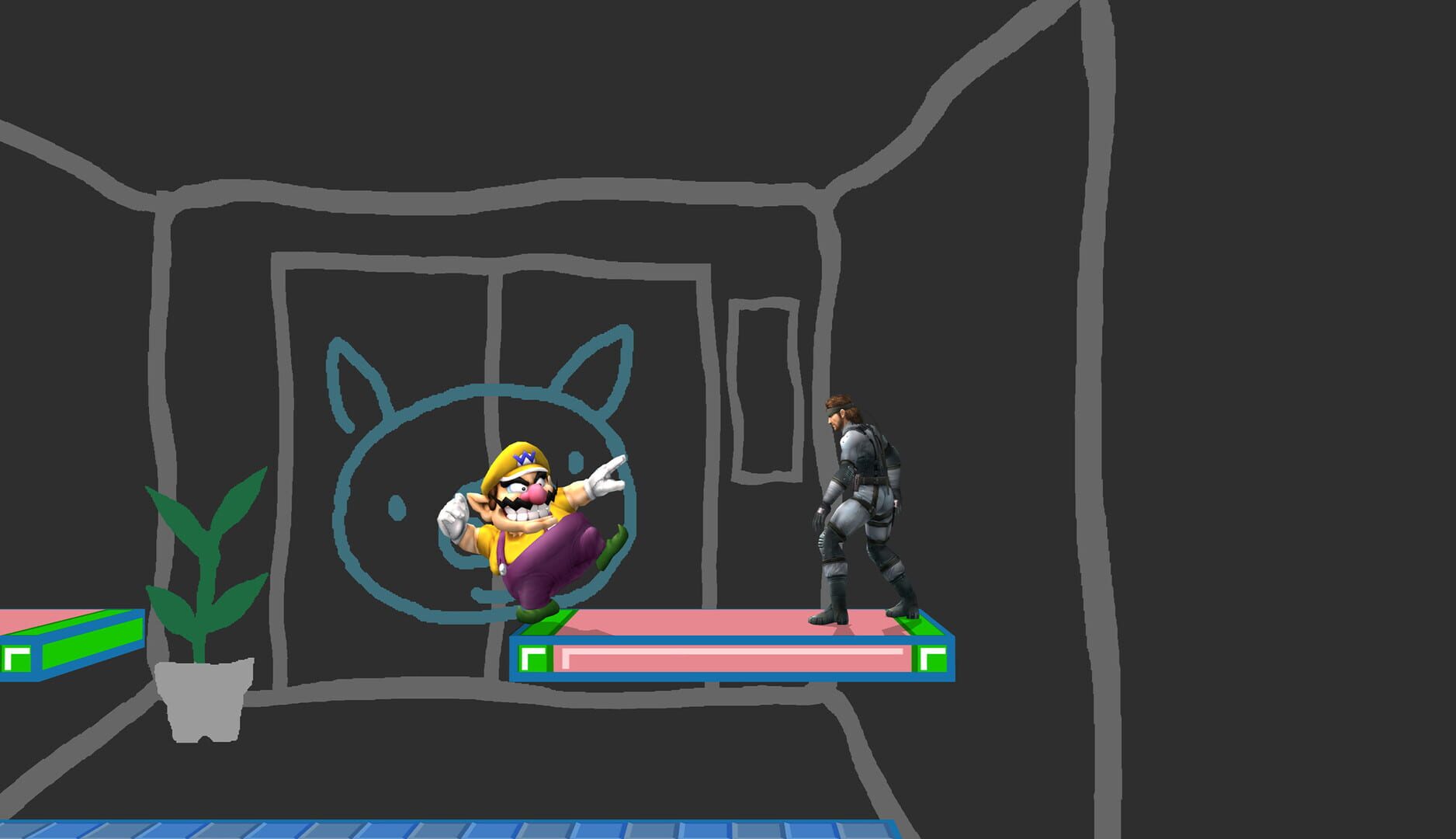Super Smash Bros. Brawl: WarioWare w/ Anti-Camping Mechanics screenshot 1