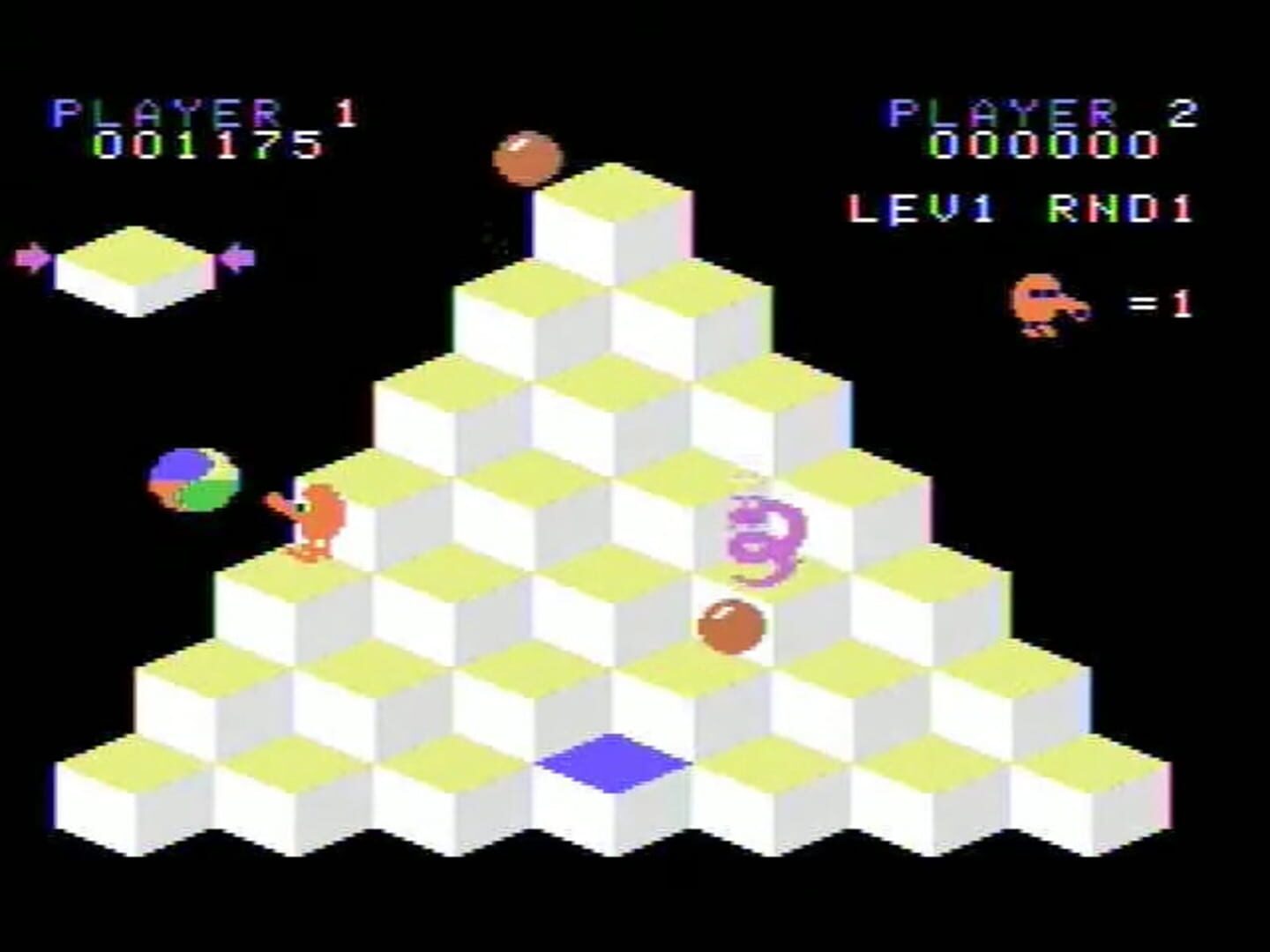 Q*bert screenshot 1