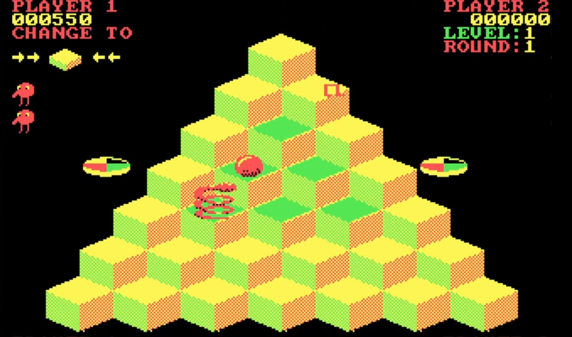 Q*bert screenshot 1