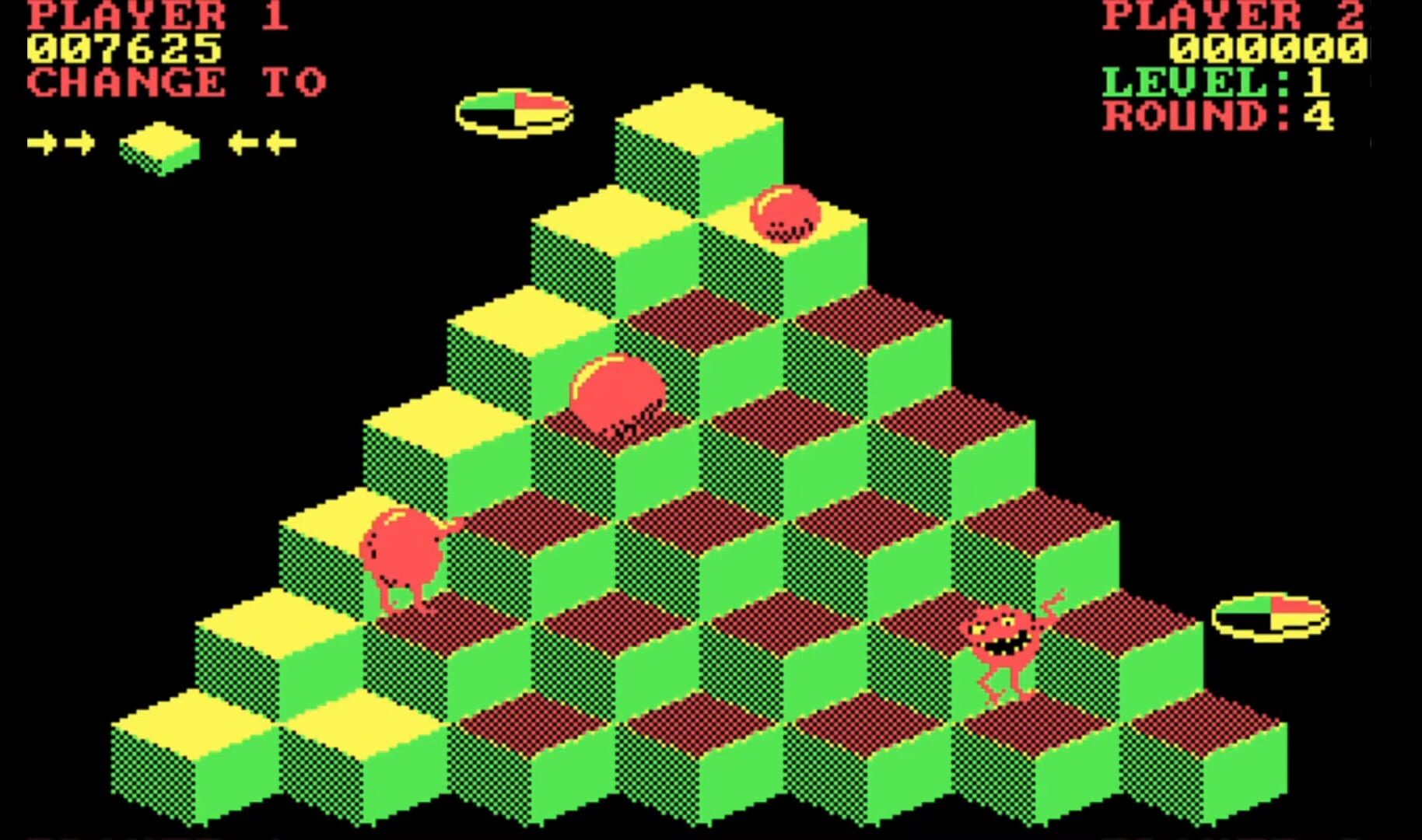 Q*bert screenshot 2