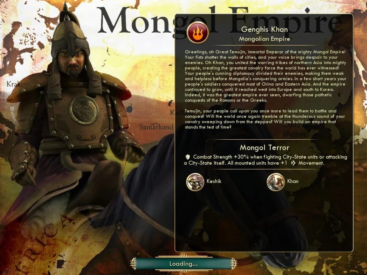 Sid Meier's Civilization V: Civ and Scenario Pack - Mongols (Genghis Khan) screenshot 2