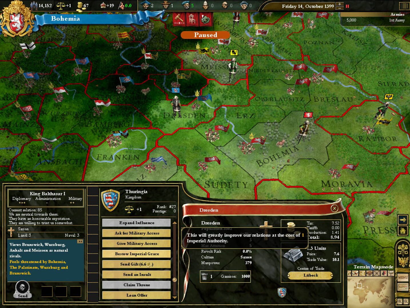 Europa Universalis III: Heir to the Throne screenshot 4
